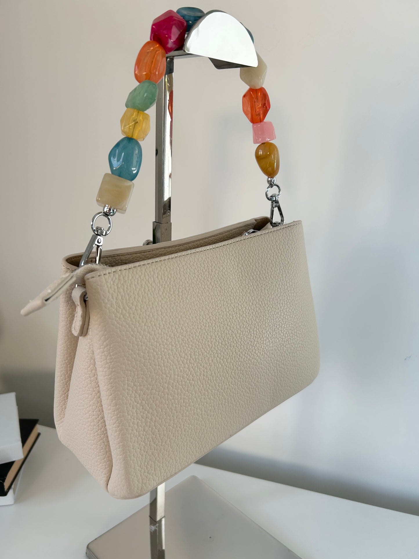 Connie - Small handbag with jewelled short strap