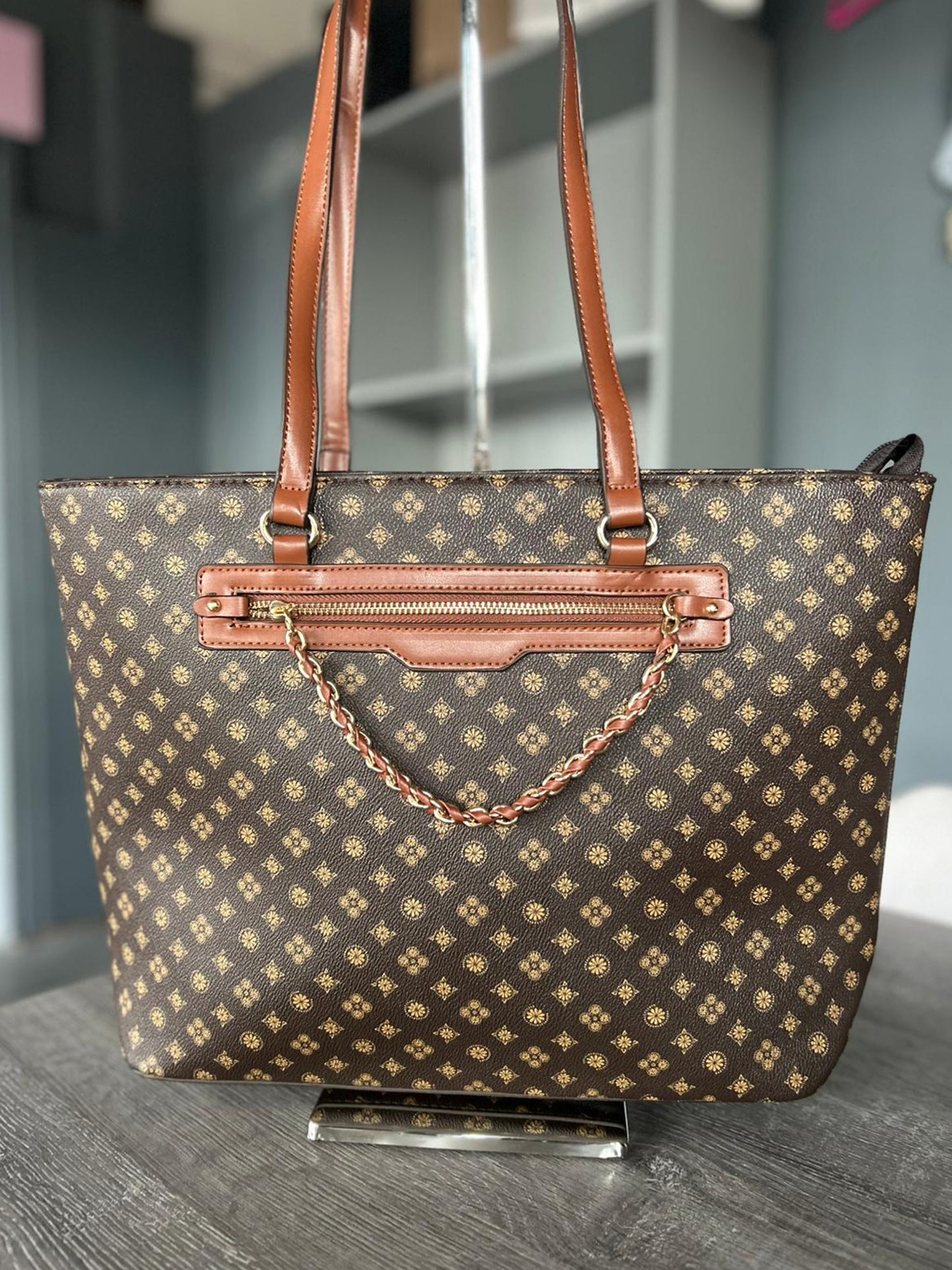 Elizabeth - Large Faux Leather Tote / Shopper Bag