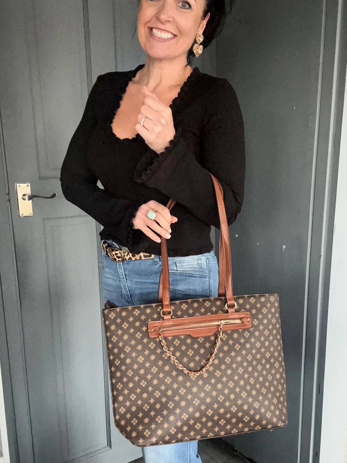 Elizabeth - Large Faux Leather Tote / Shopper Bag