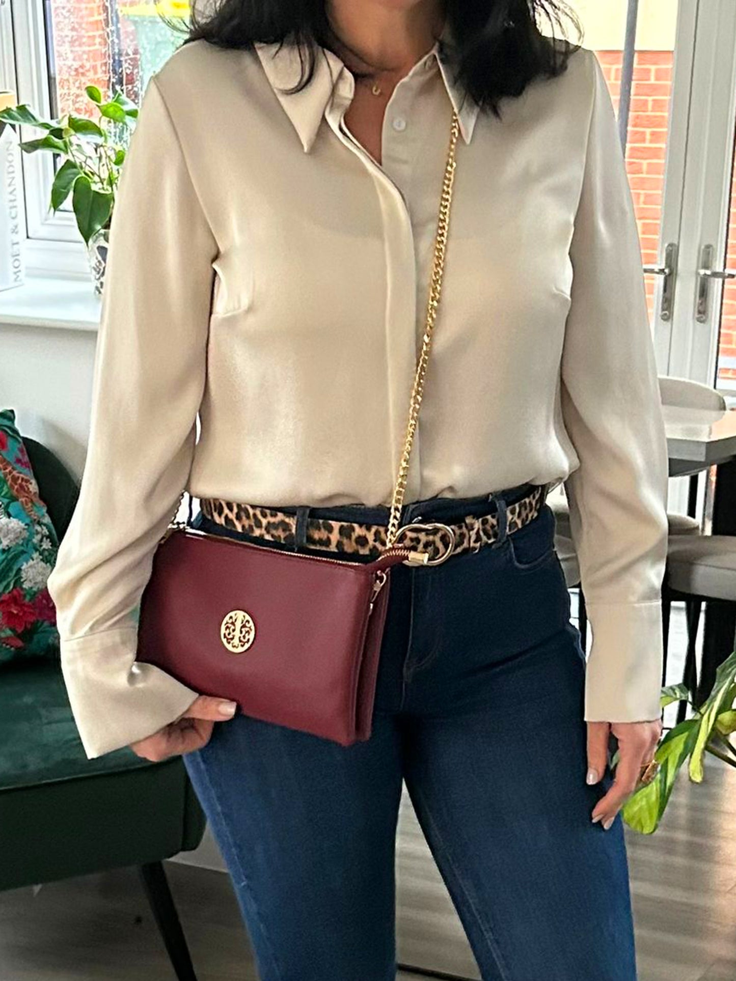 Silver / Gold Tone Chain Bag Strap