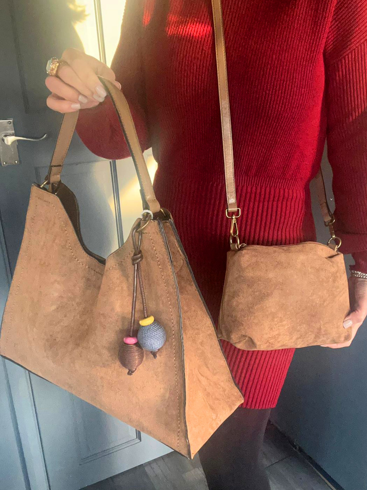 Harriott - Faux Suede 2 Bag Set