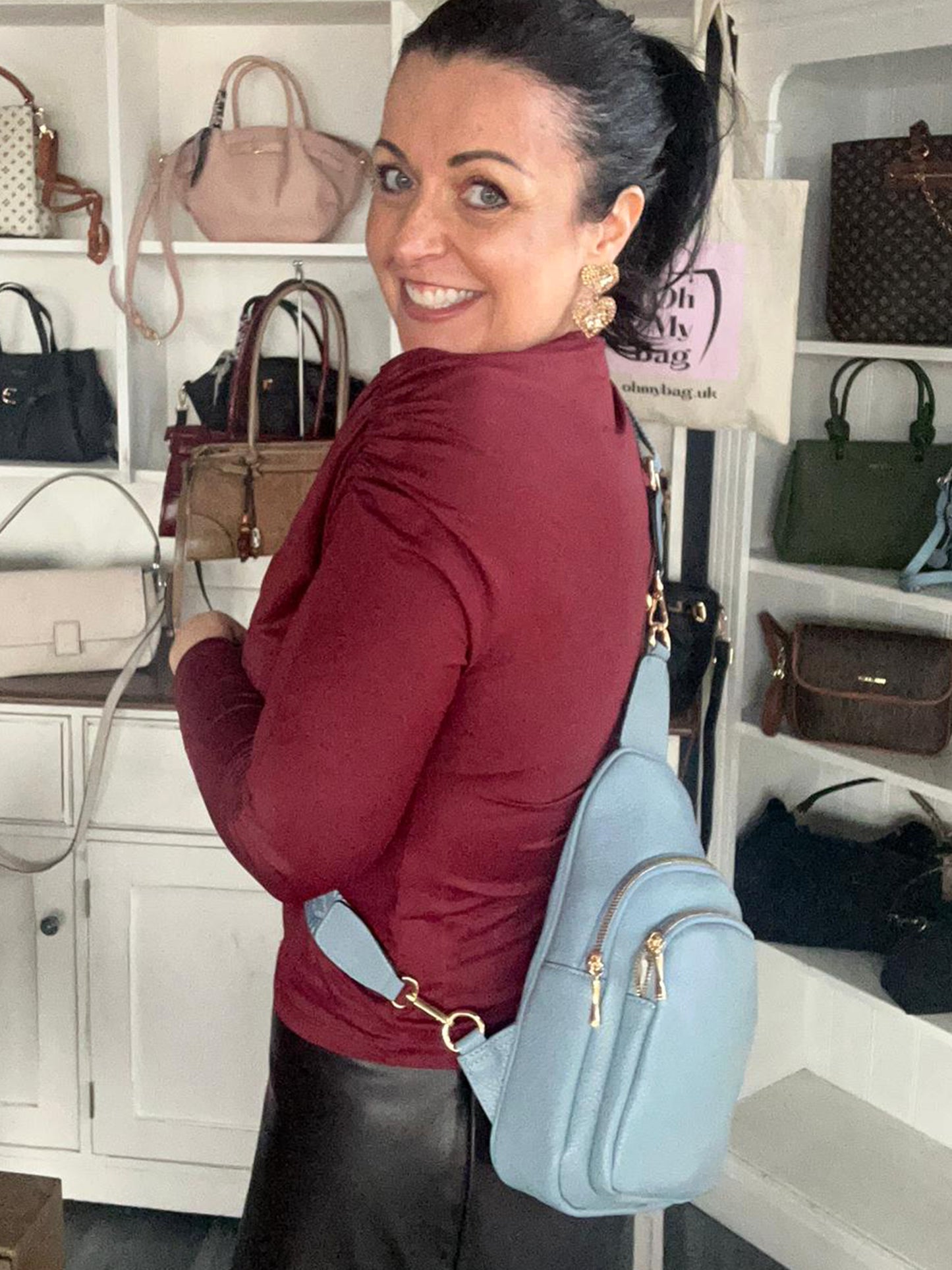 Heidi - Faux Leather Crossbody Backpack