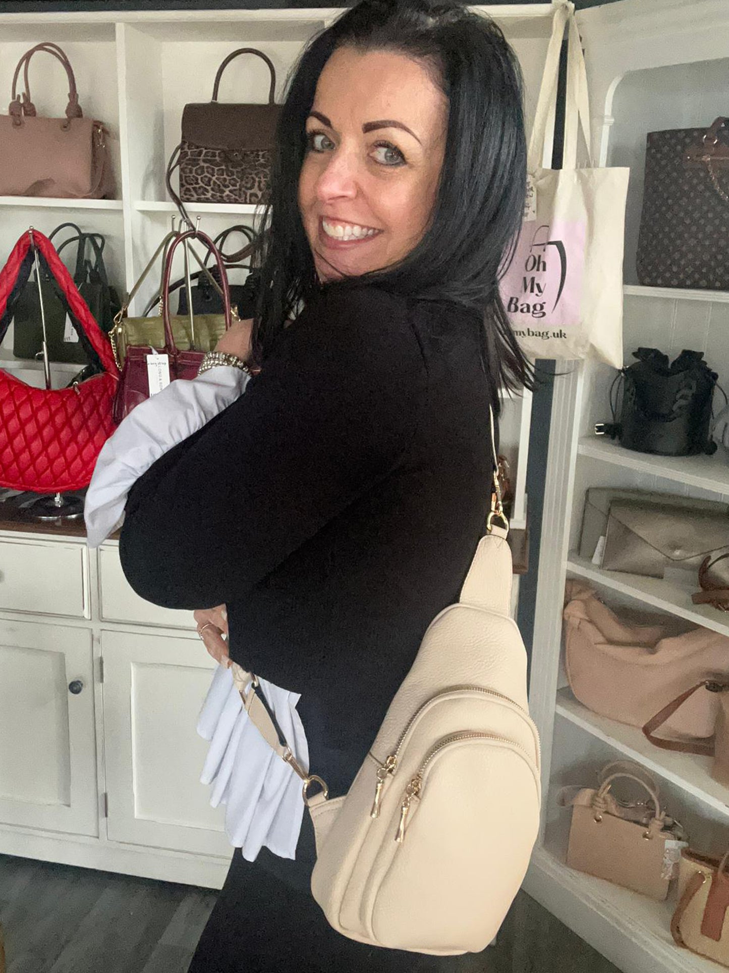 Heidi - Faux Leather Crossbody Backpack