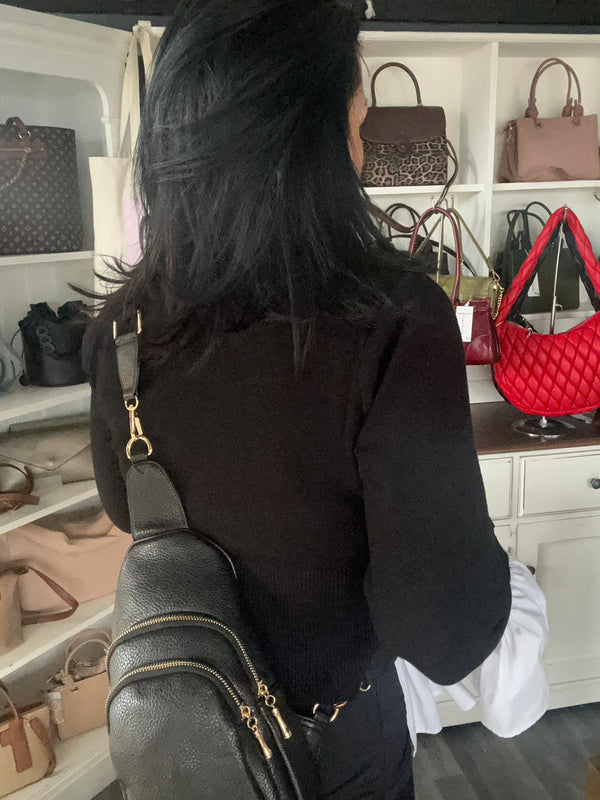 Heidi - Faux Leather Crossbody Backpack
