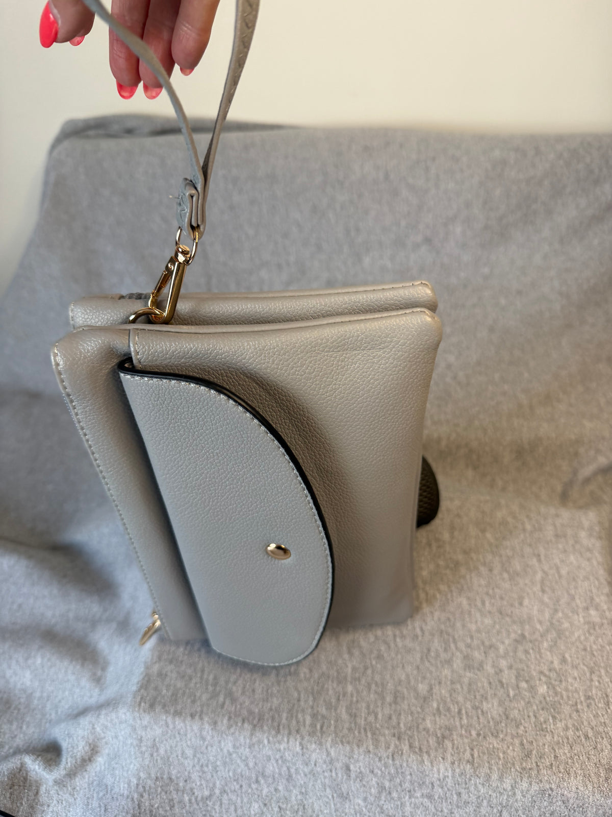 Jo-Jo - Faux Leather Clutch / Crossbody Bag