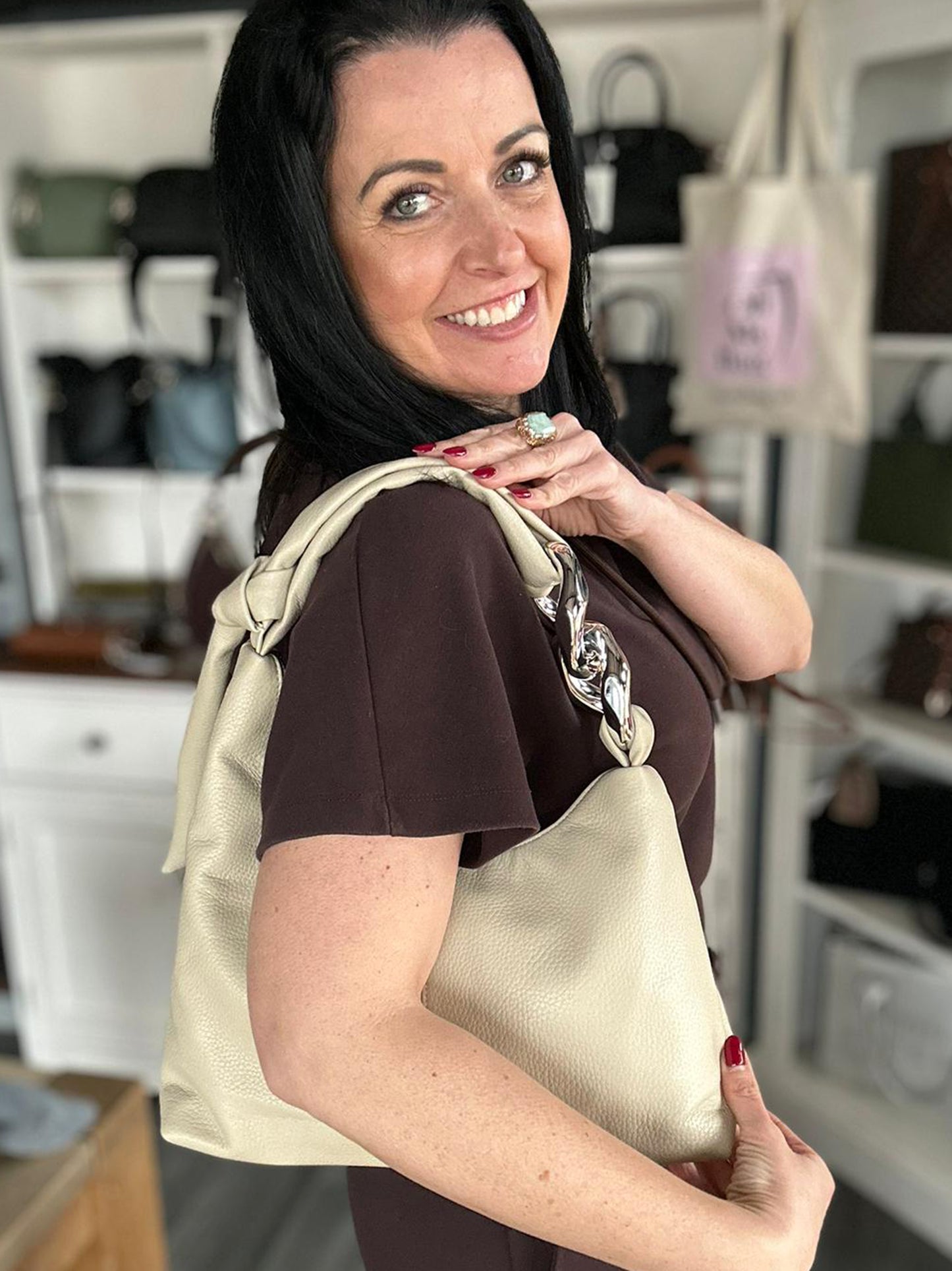 Jade - Soft Faux Leather Shoulder Bag