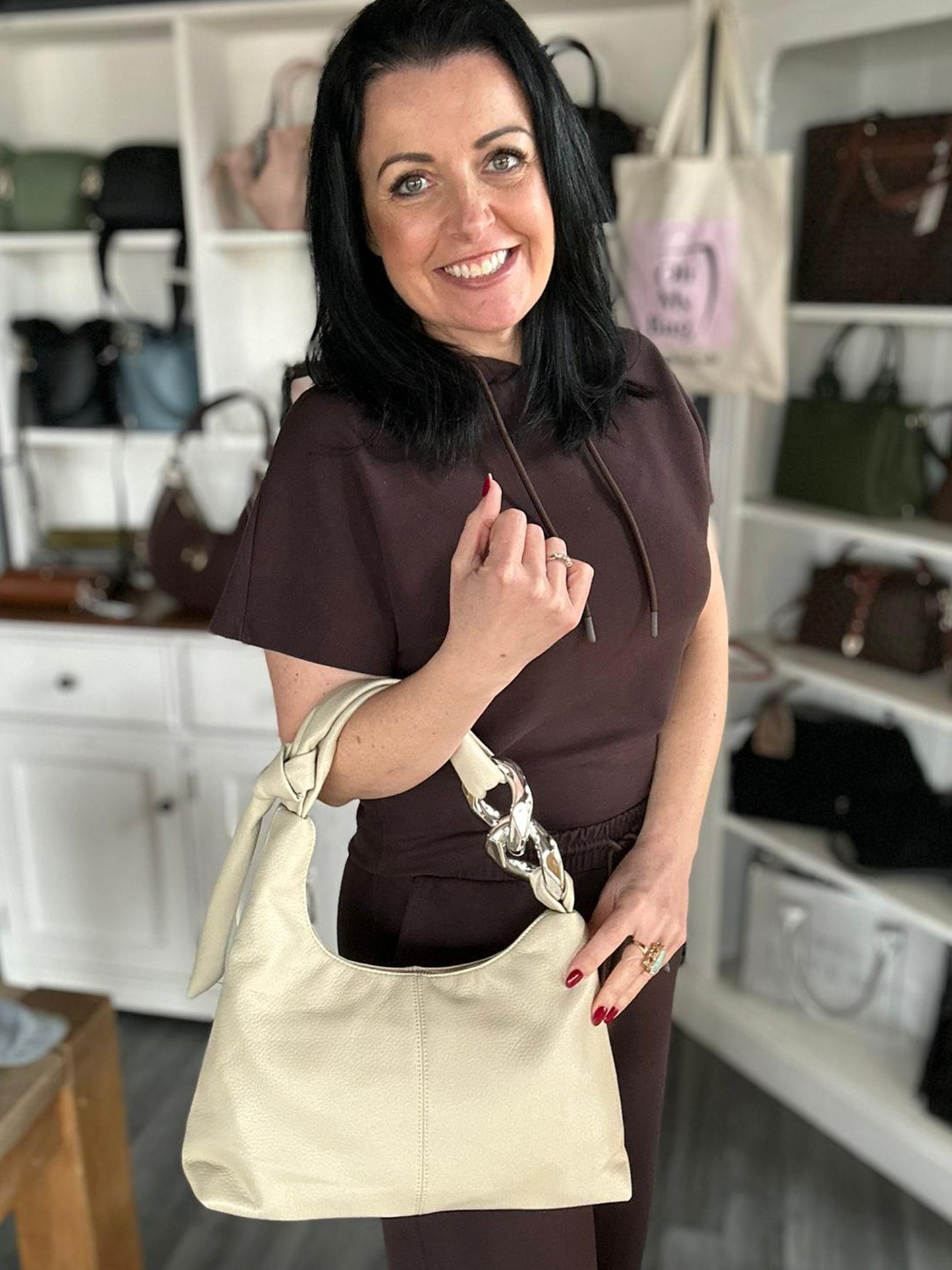 Jade - Soft Faux Leather Shoulder Bag