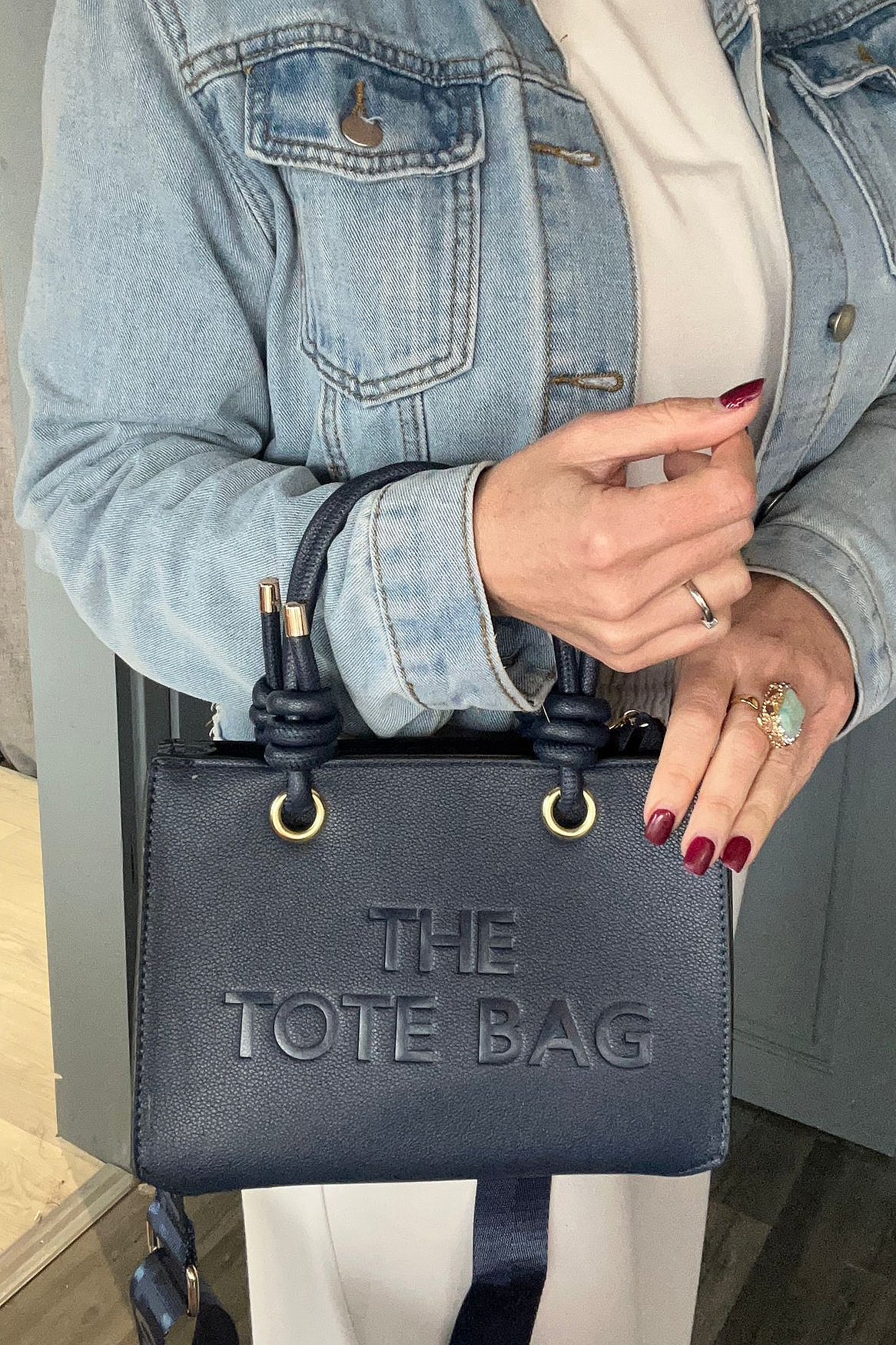 Katie - Knot Handle Tote Bag