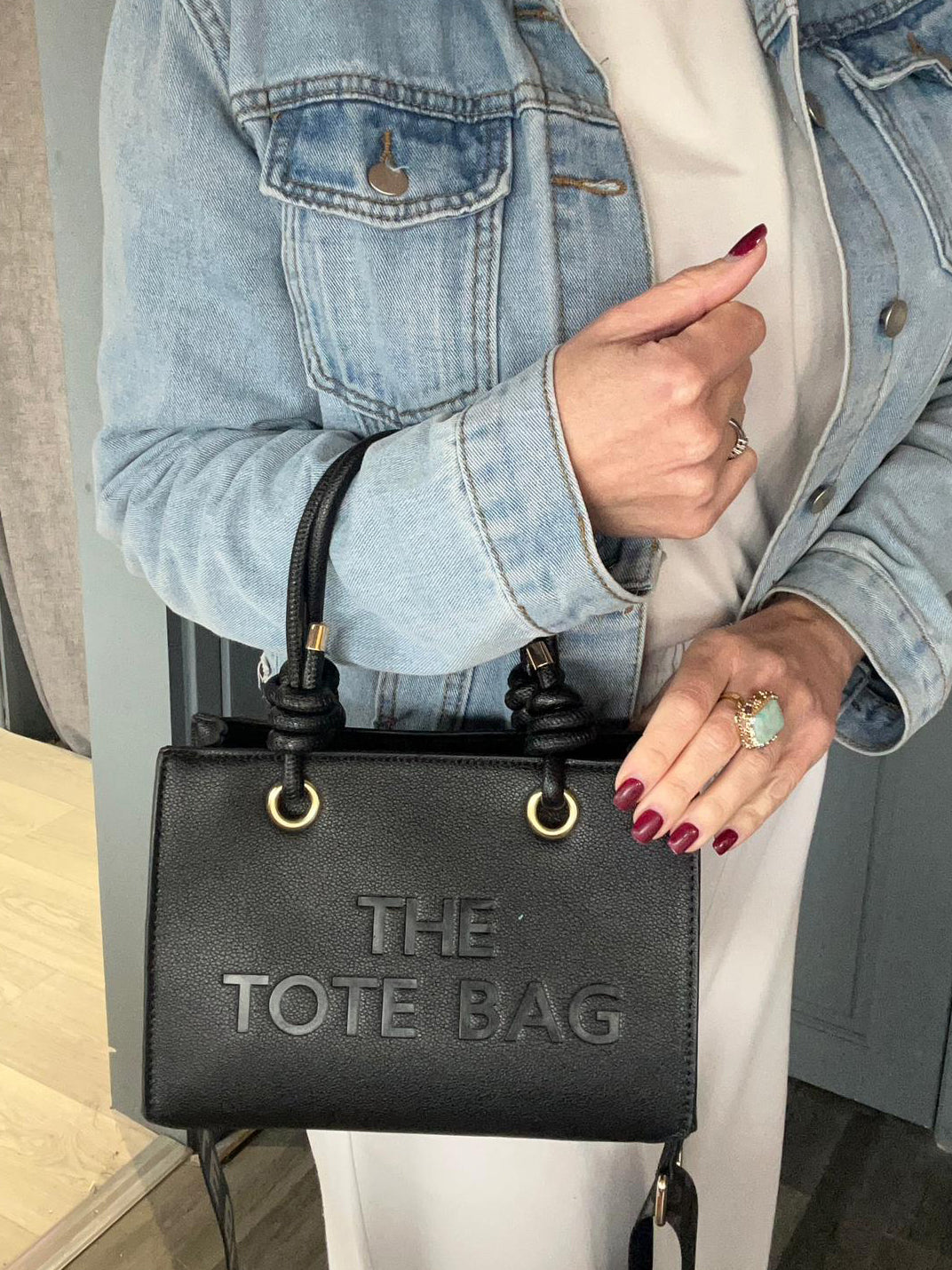 Katie - Knot Handle Tote Bag