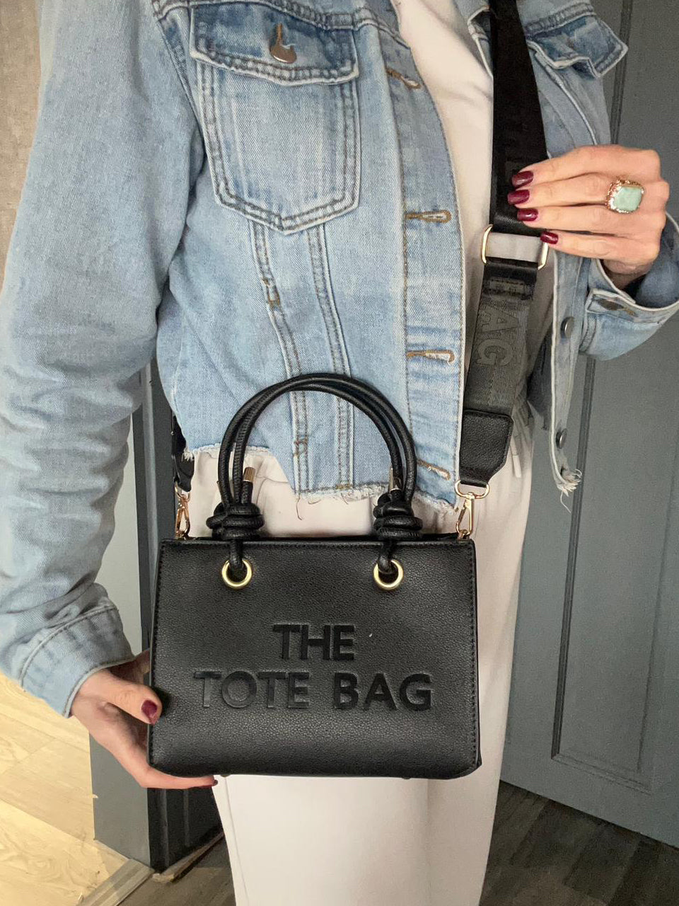 Katie - Knot Handle Tote Bag