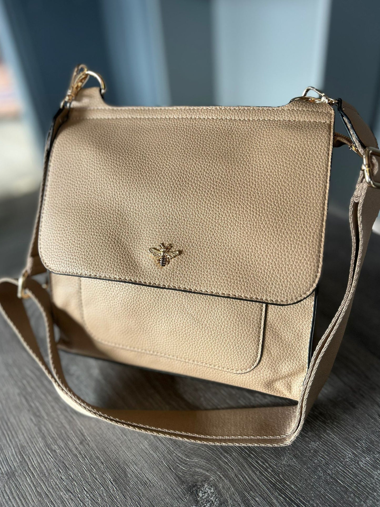 Layla - Soft faux leather messenger bag