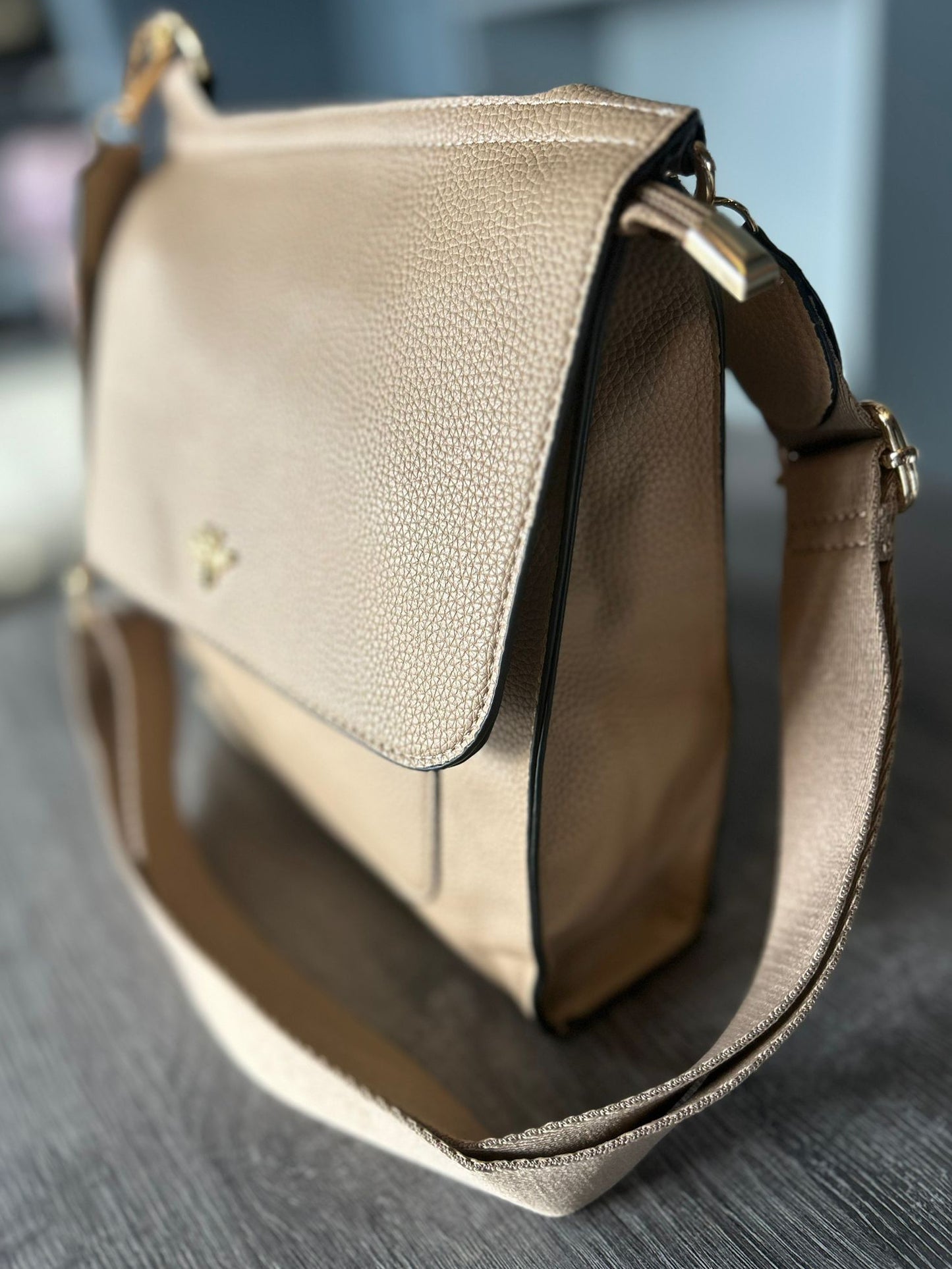 Layla - Soft faux leather messenger bag