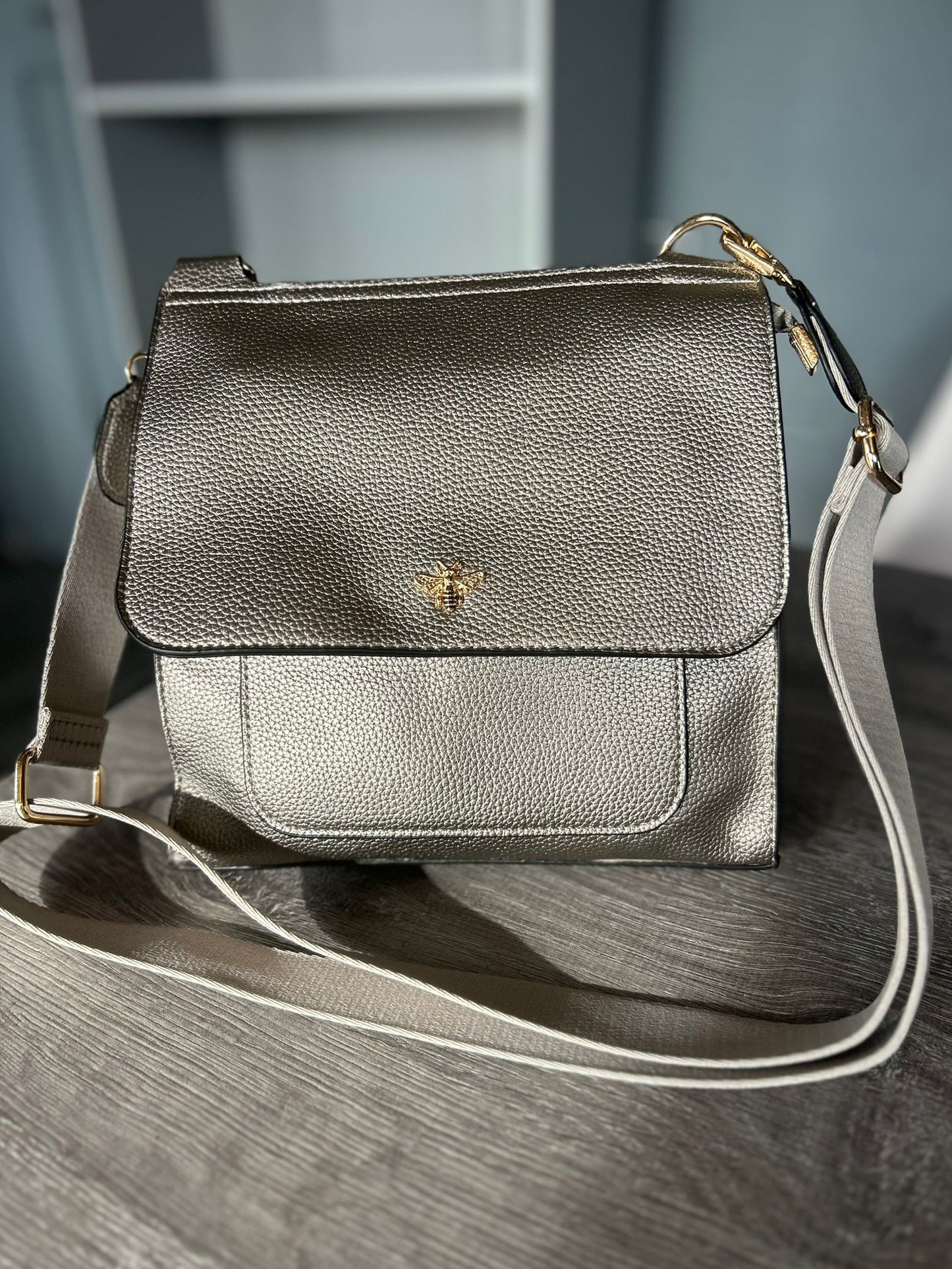 Layla - Soft faux leather messenger bag