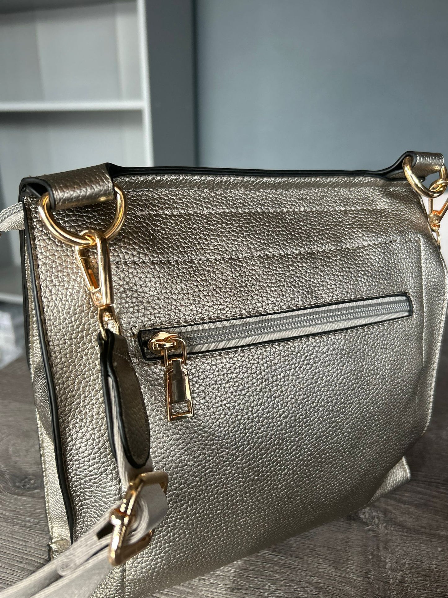Layla - Soft faux leather messenger bag