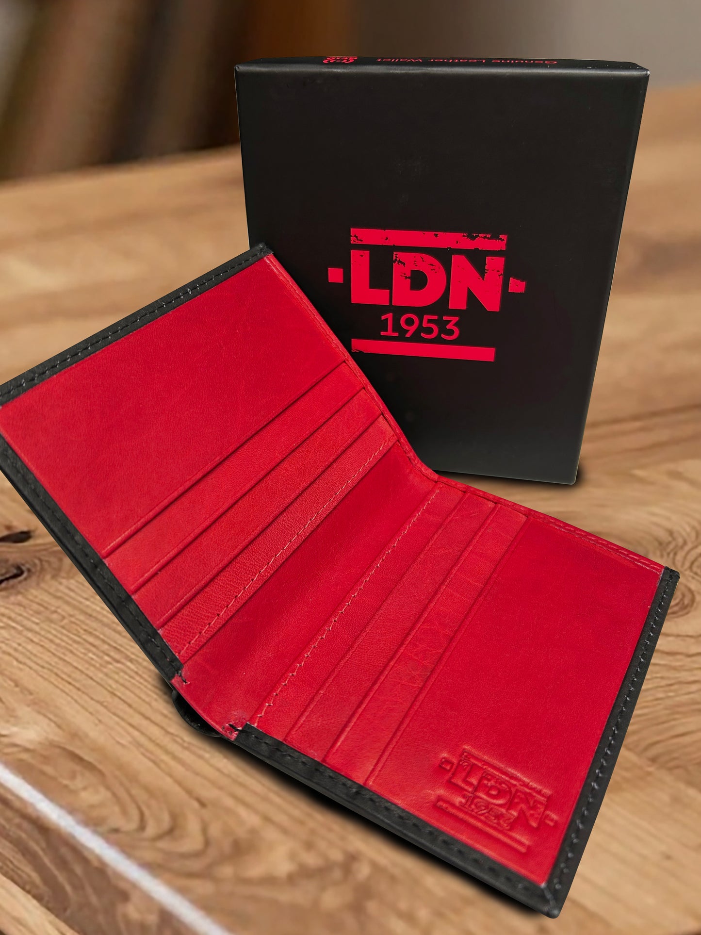 LDN Genuine Leather 2 Tone Slim Wallet - RFID Protected