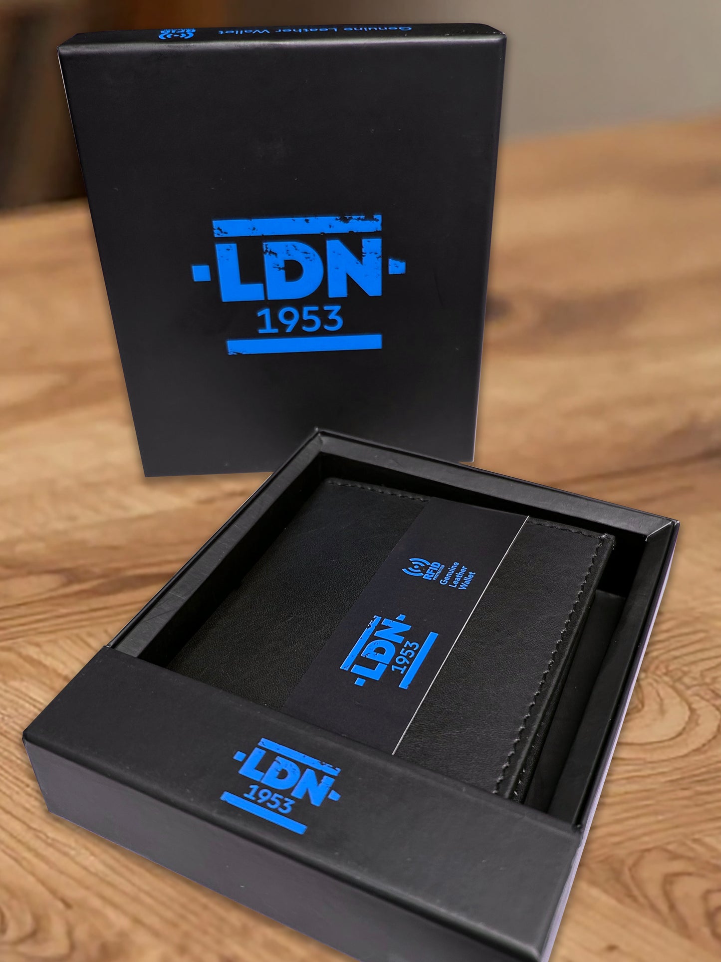 LDN Genuine Leather 2 Tone Slim Wallet - RFID Protected