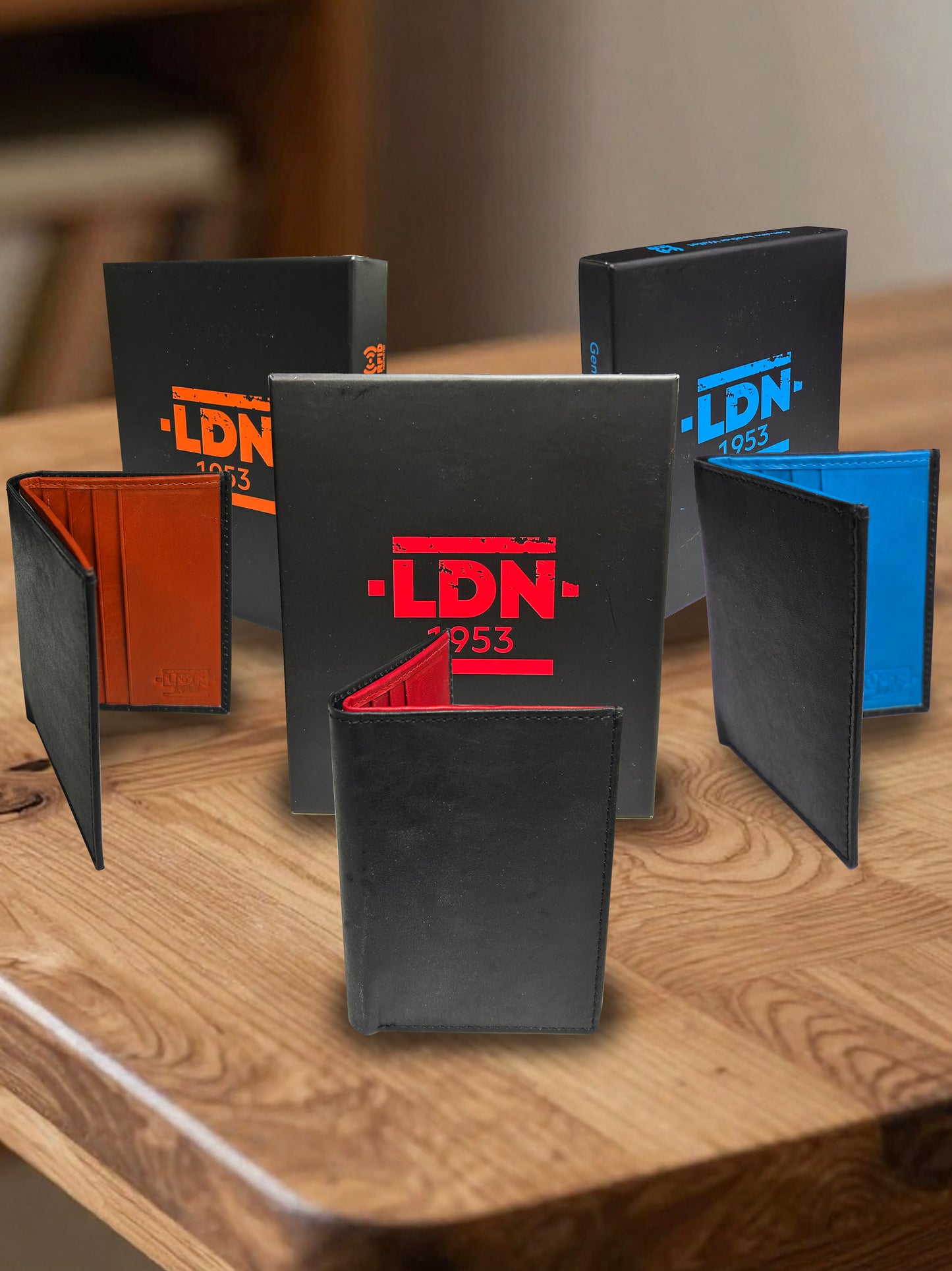 LDN Genuine Leather 2 Tone Slim Wallet - RFID Protected