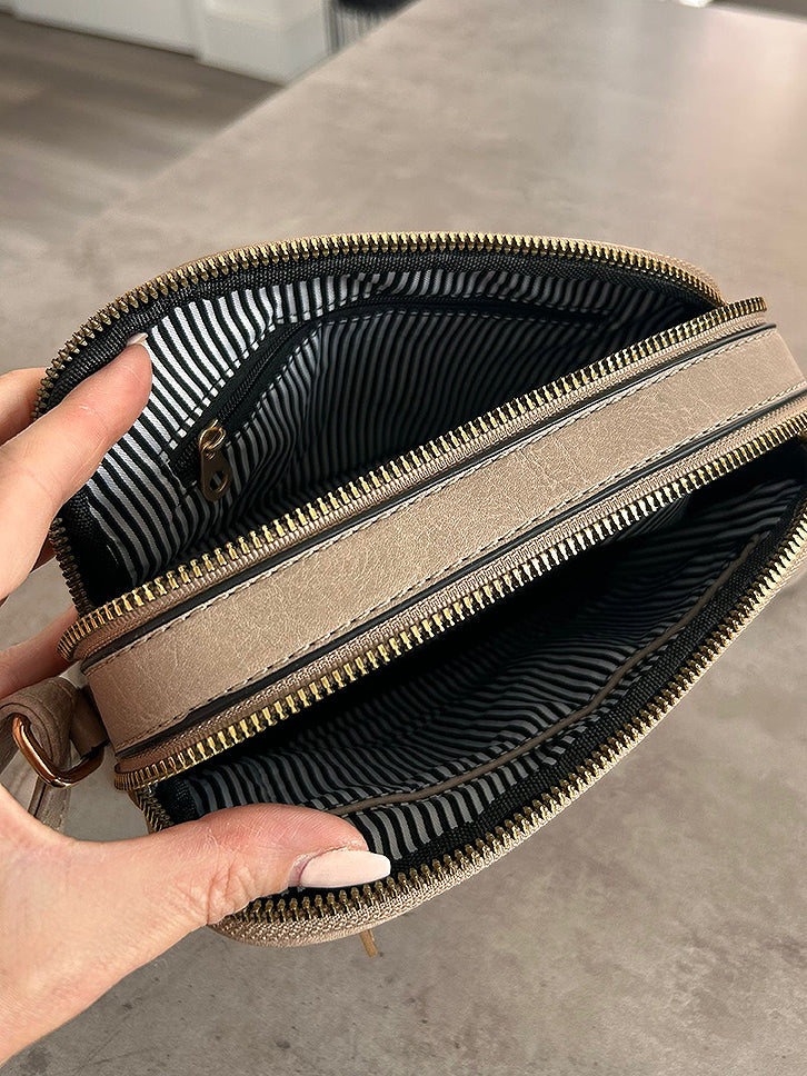 Leah - Faux Leather Small Crossbody Bag