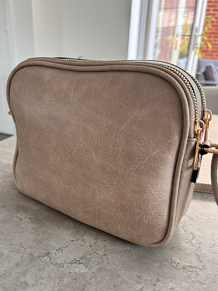 Leah - Faux Leather Small Crossbody Bag