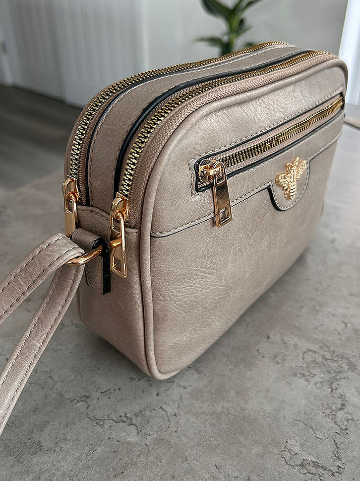 Leah - Faux Leather Small Crossbody Bag