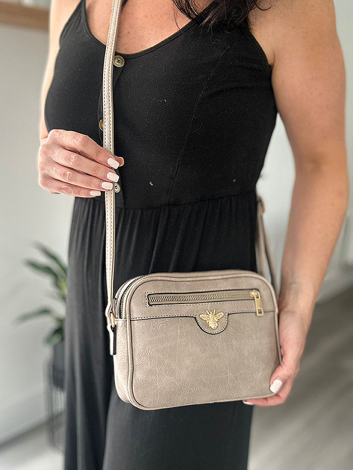 Leah - Faux Leather Small Crossbody Bag