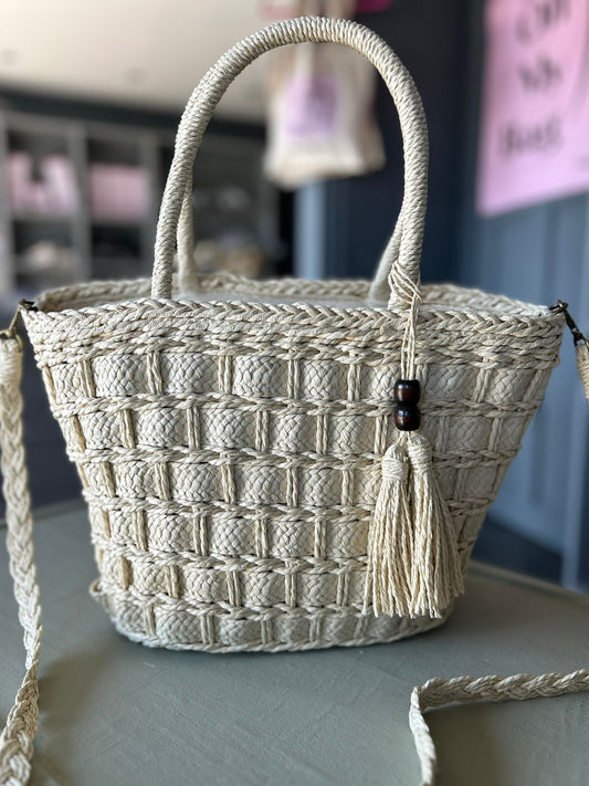 Martina - Medium Woven Basket Bag