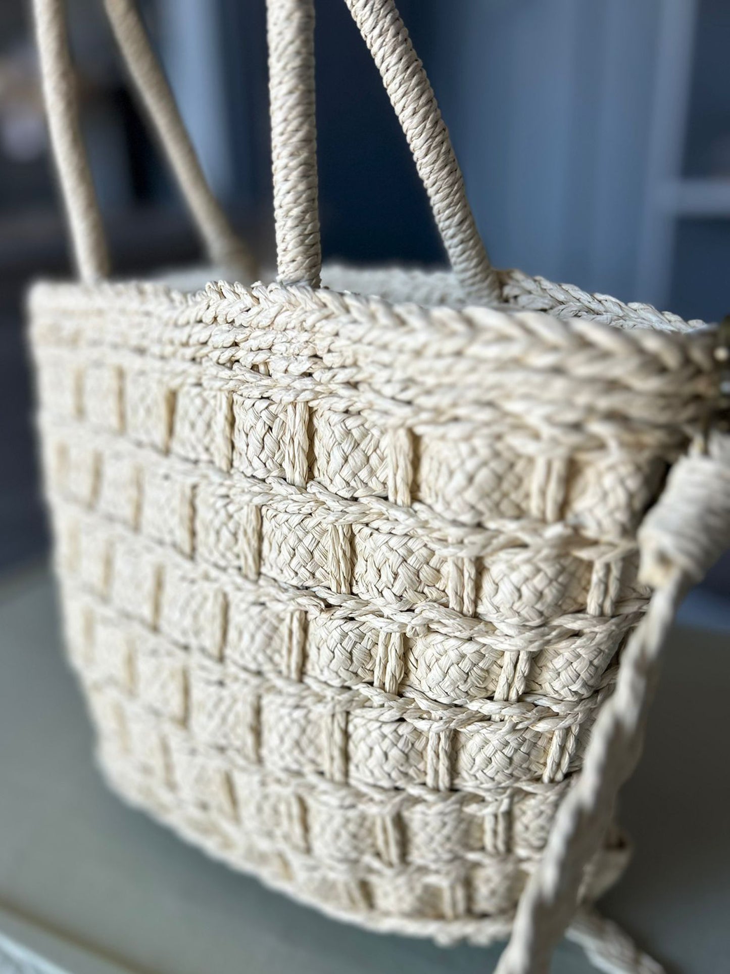 Martina - Medium Woven Basket Bag