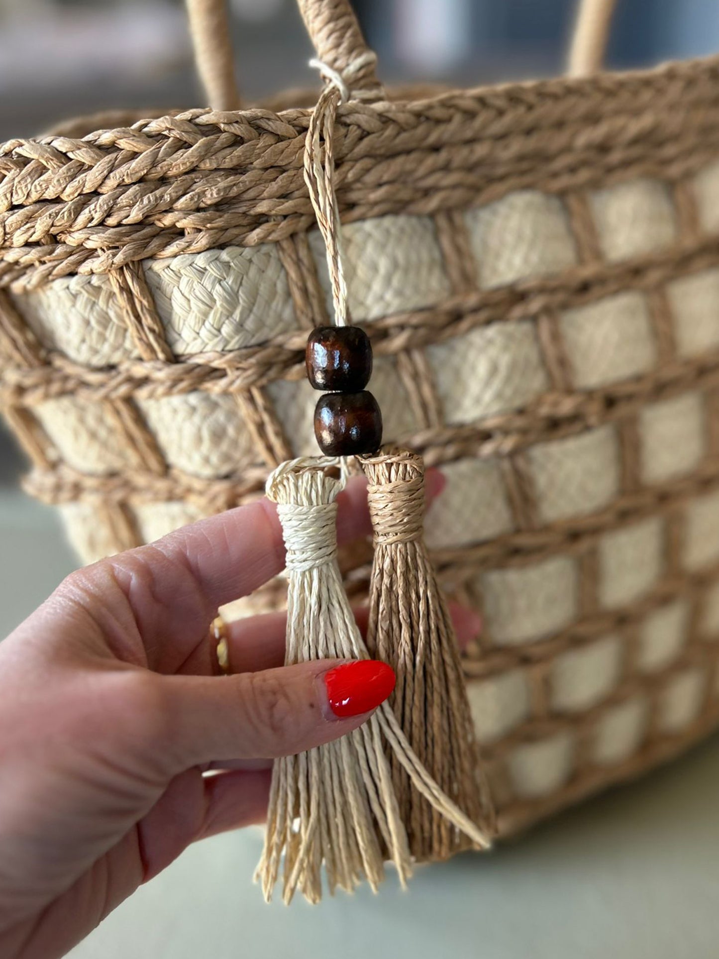 Martina - Medium Woven Basket Bag