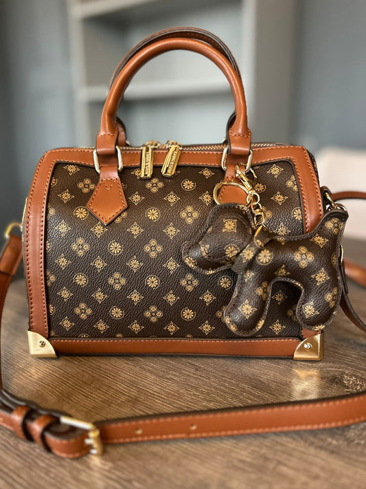 Maxine - Faux Leather Short Handle Bowling Bag