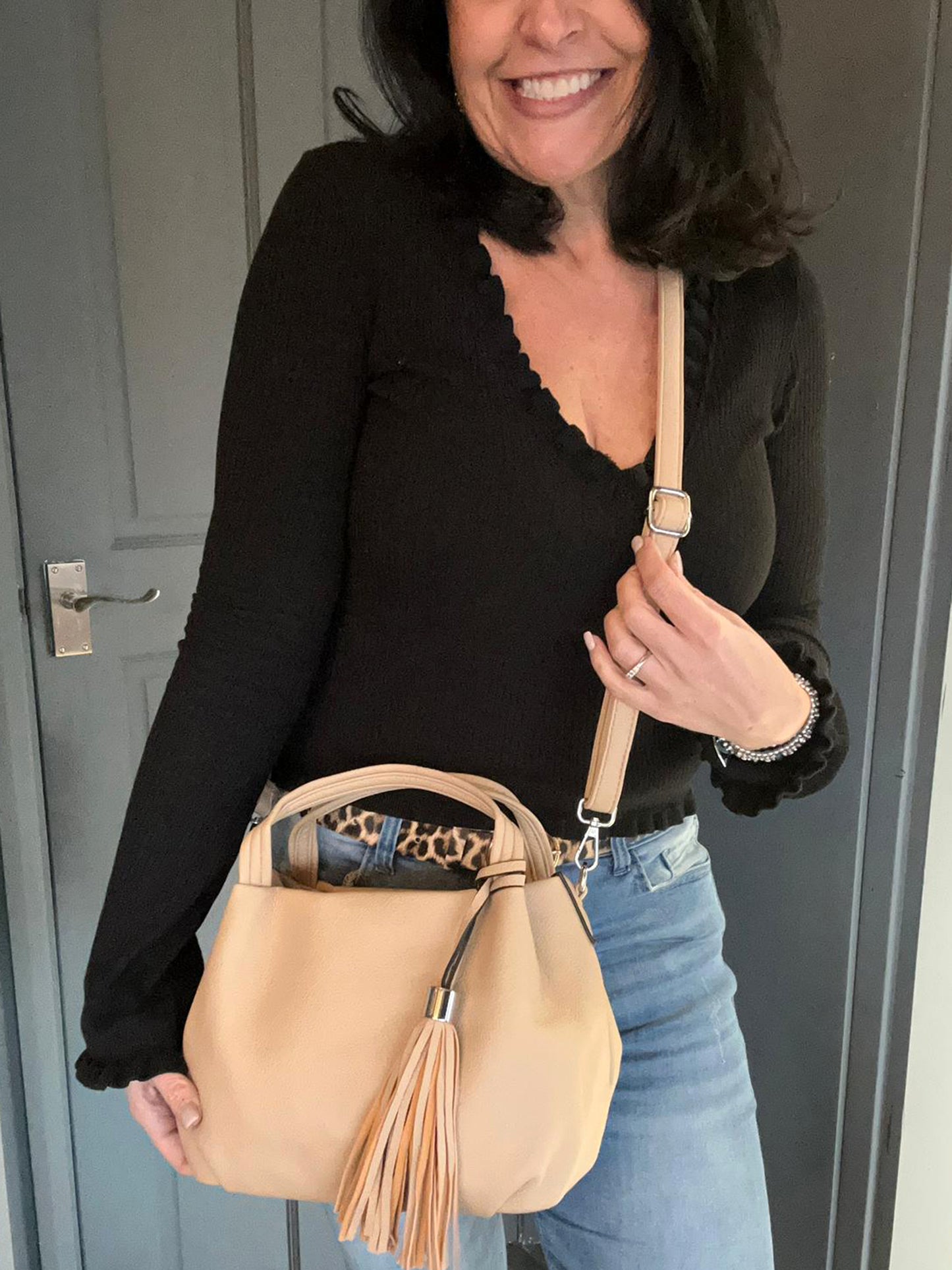 Mia - Faux Leather Soft Grab / Crossbody Bag