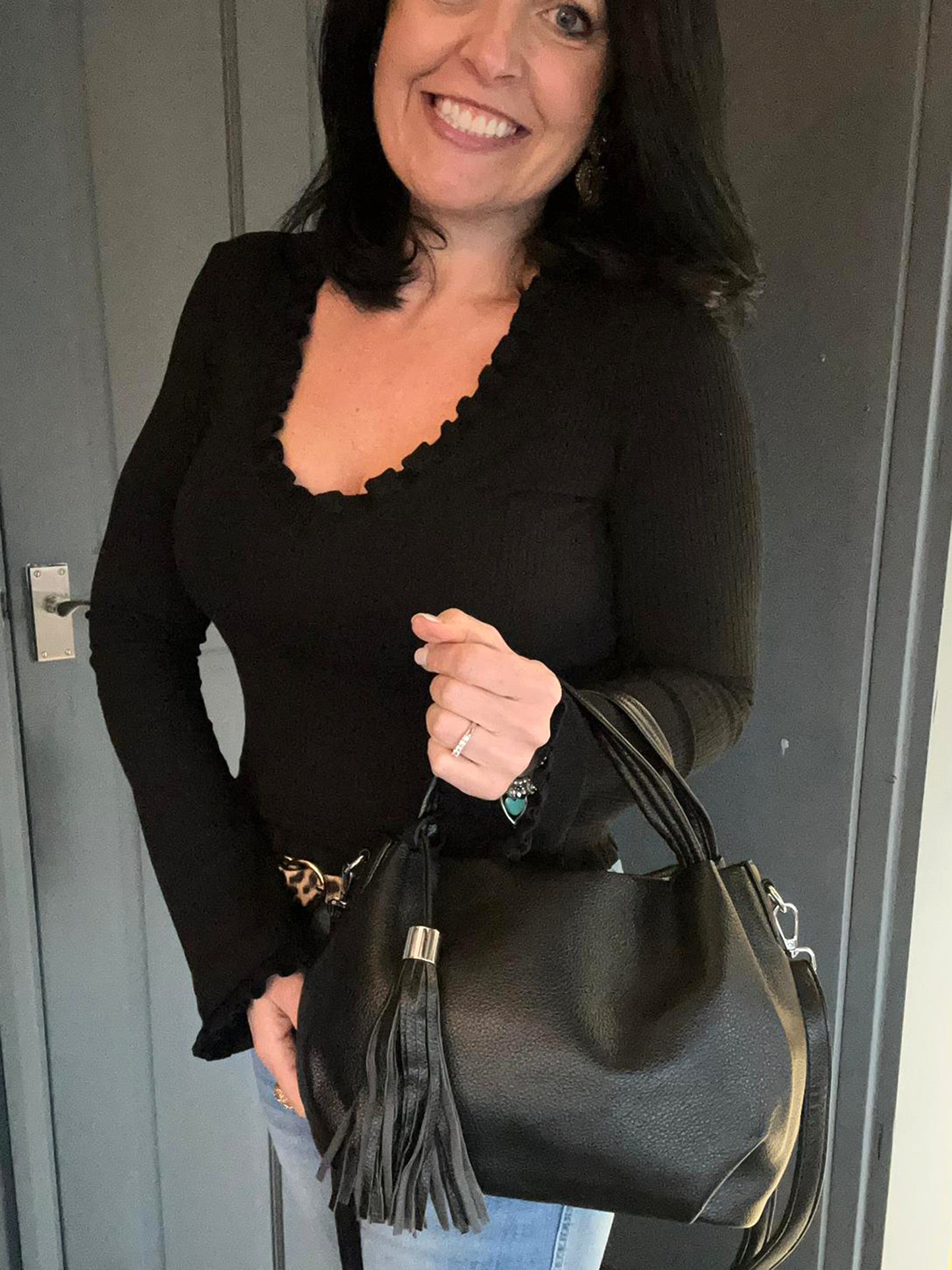 Mia - Faux Leather Soft Grab / Crossbody Bag