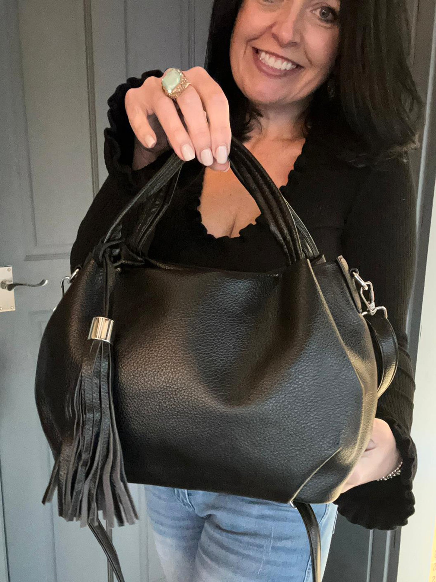 Mia - Faux Leather Soft Grab / Crossbody Bag