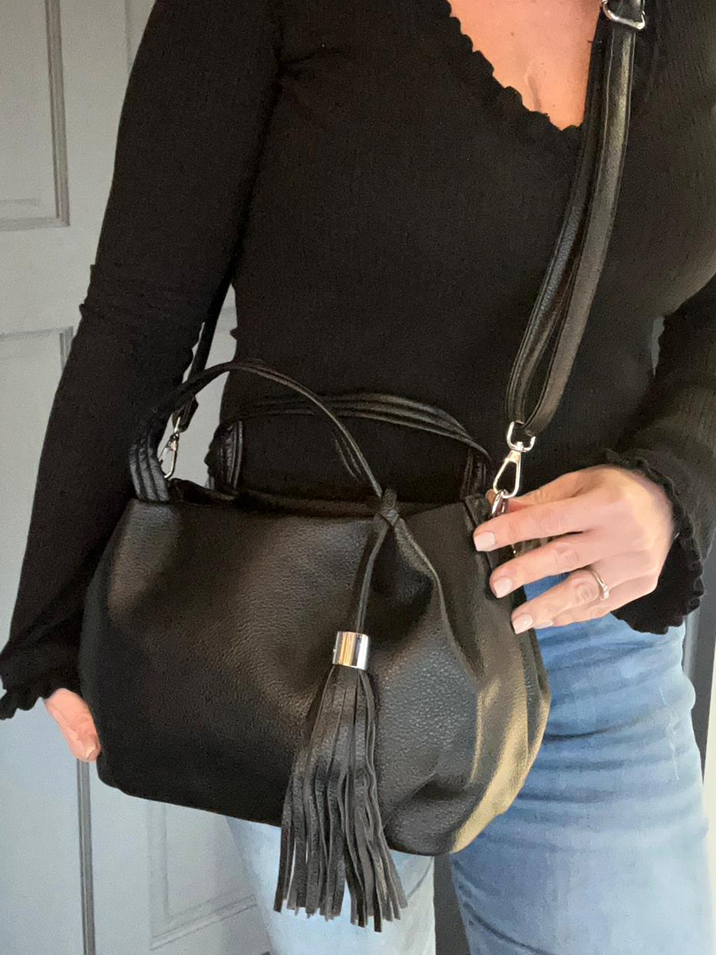 Mia - Faux Leather Soft Grab / Crossbody Bag