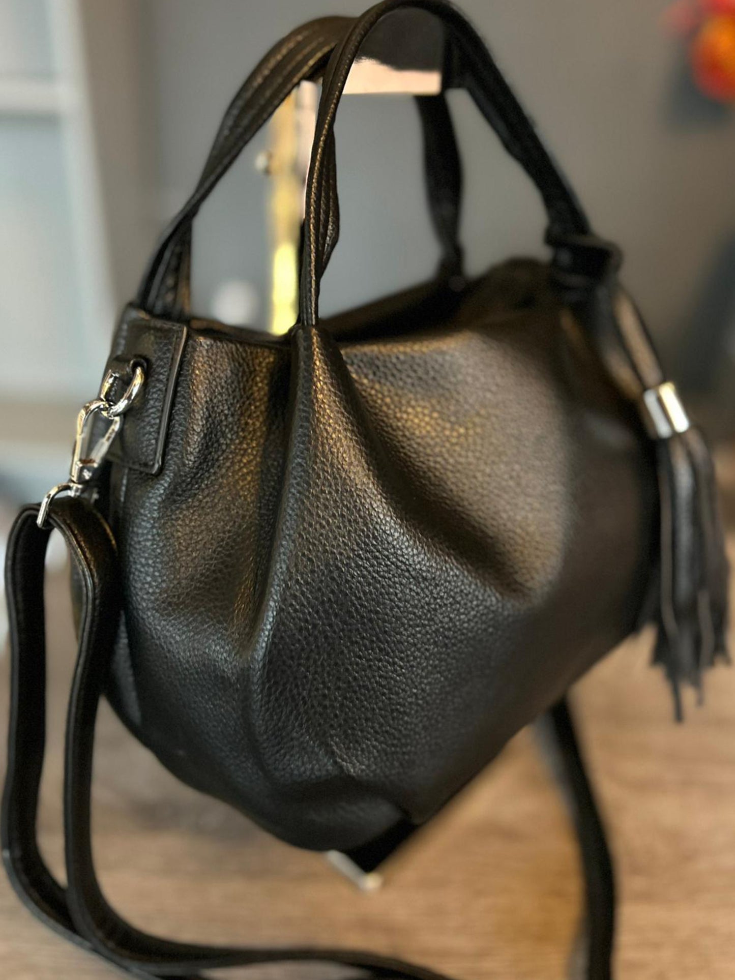 Mia - Faux Leather Soft Grab / Crossbody Bag