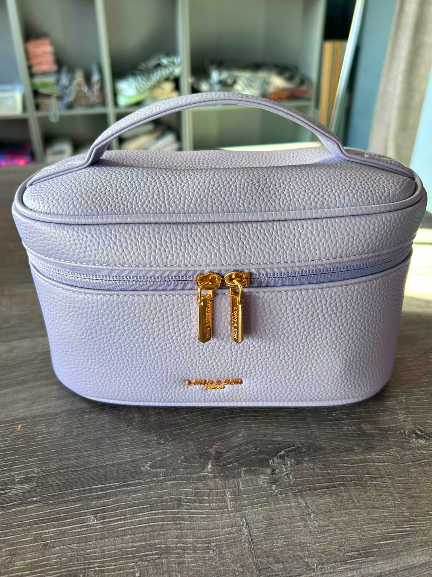 Nancy - Faux Leather Cosmetics Bag