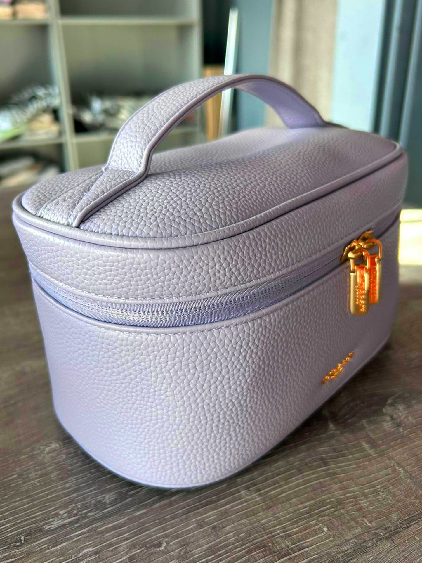 Nancy - Faux Leather Cosmetics Bag