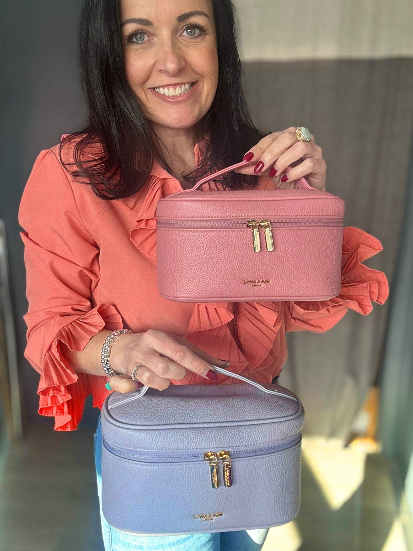 Nancy - Faux Leather Cosmetics Bag