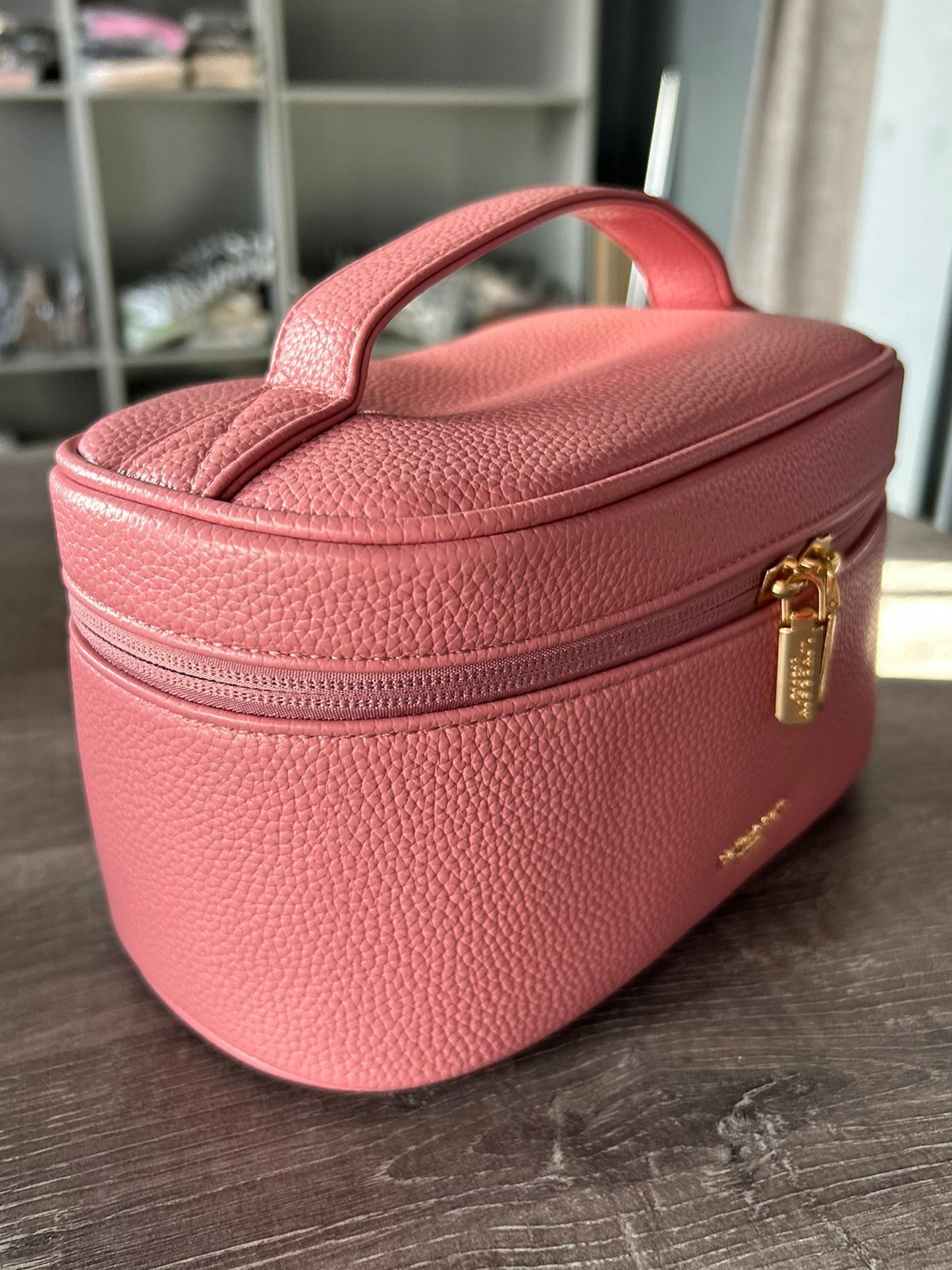 Nancy - Faux Leather Cosmetics Bag
