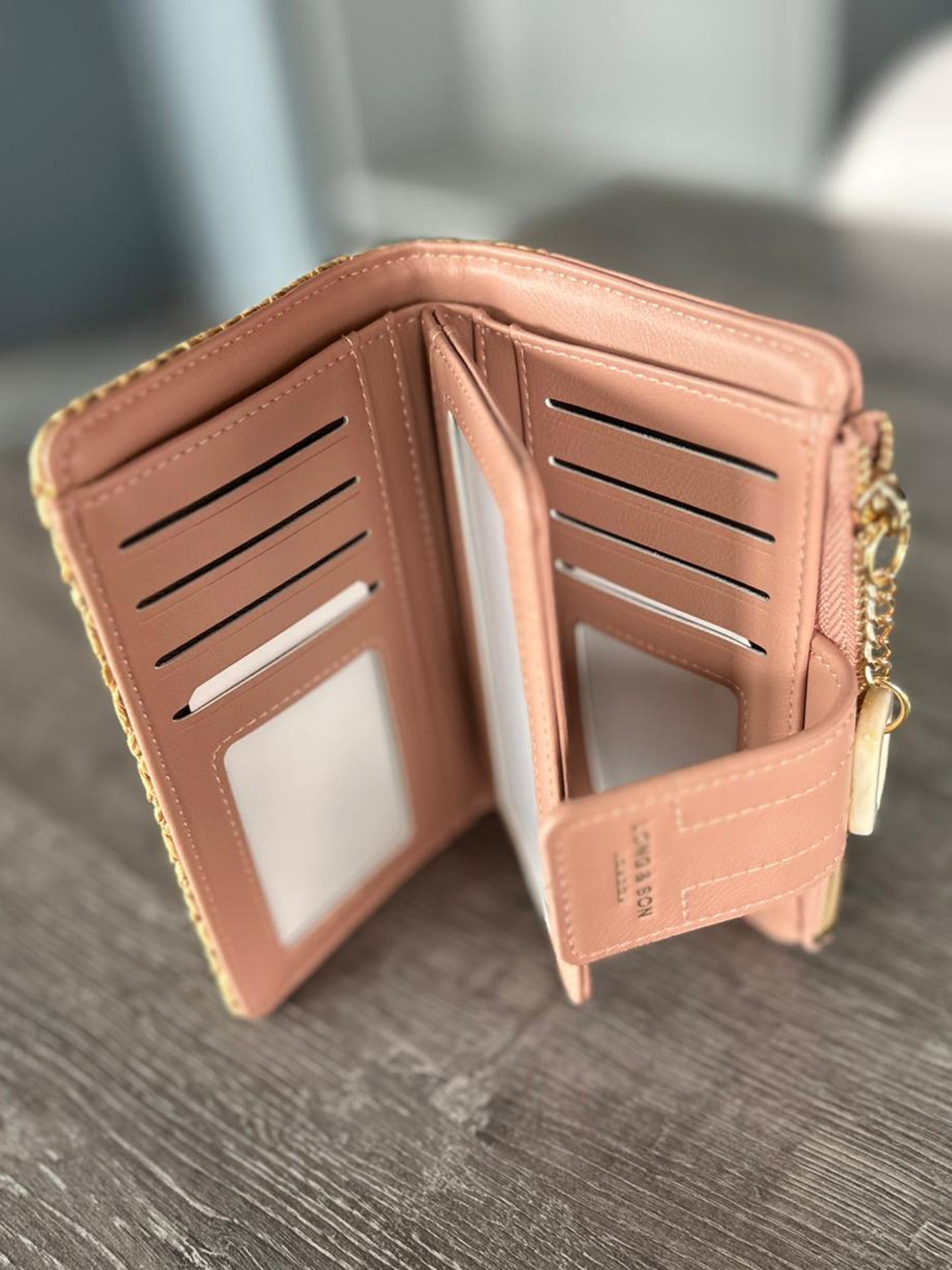 Raffia Style Faux Leather Purse