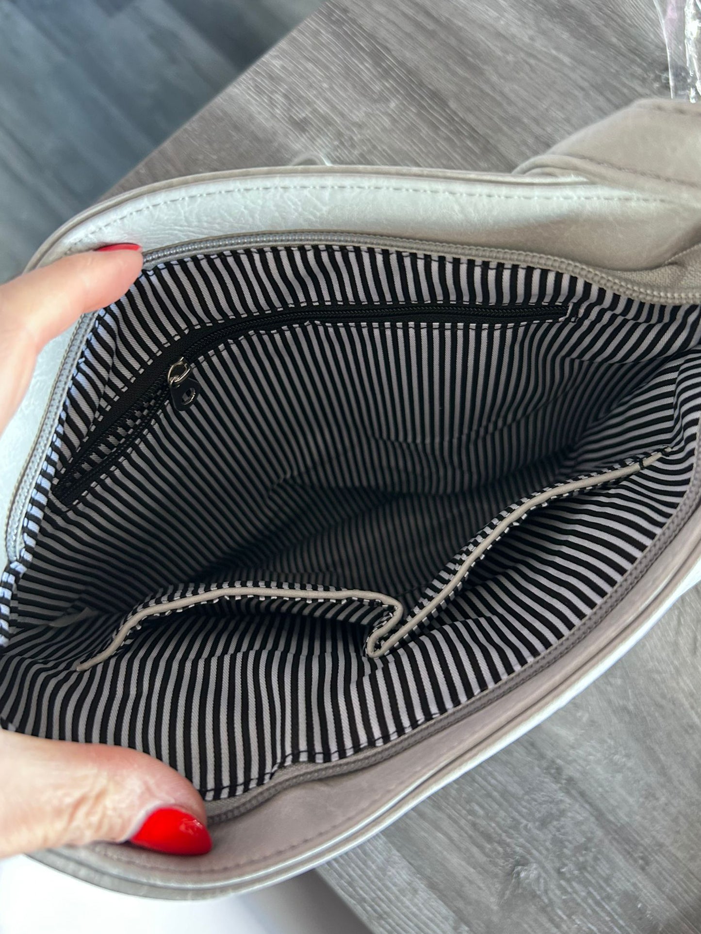 Sarah - Slim Faux Leather Messenger Bag