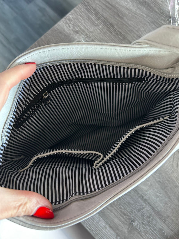 Sarah - Slim Faux Leather Messenger Bag