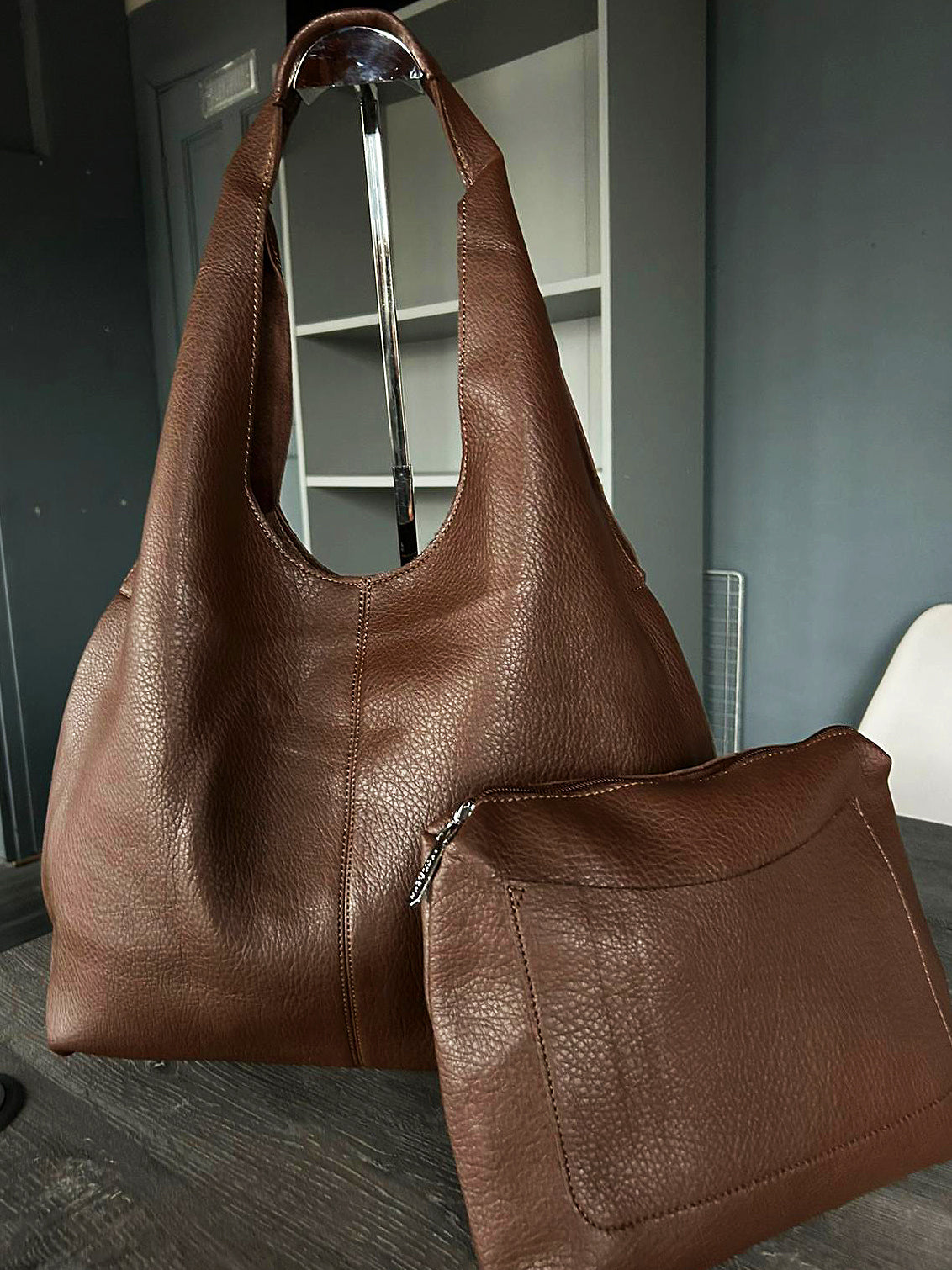 Sophia - Soft Slouch Shoulder Bag with Bag Insert