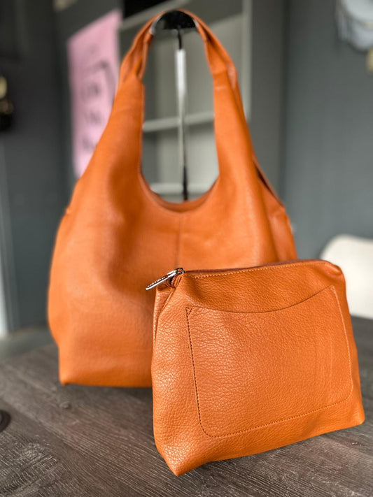 Sophia - Soft Slouch Shoulder Bag with Bag Insert