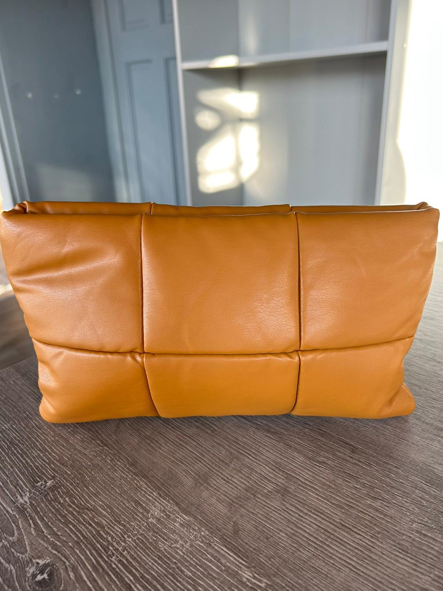 Tori - Faux Leather Soft Quilted Clutch Bag