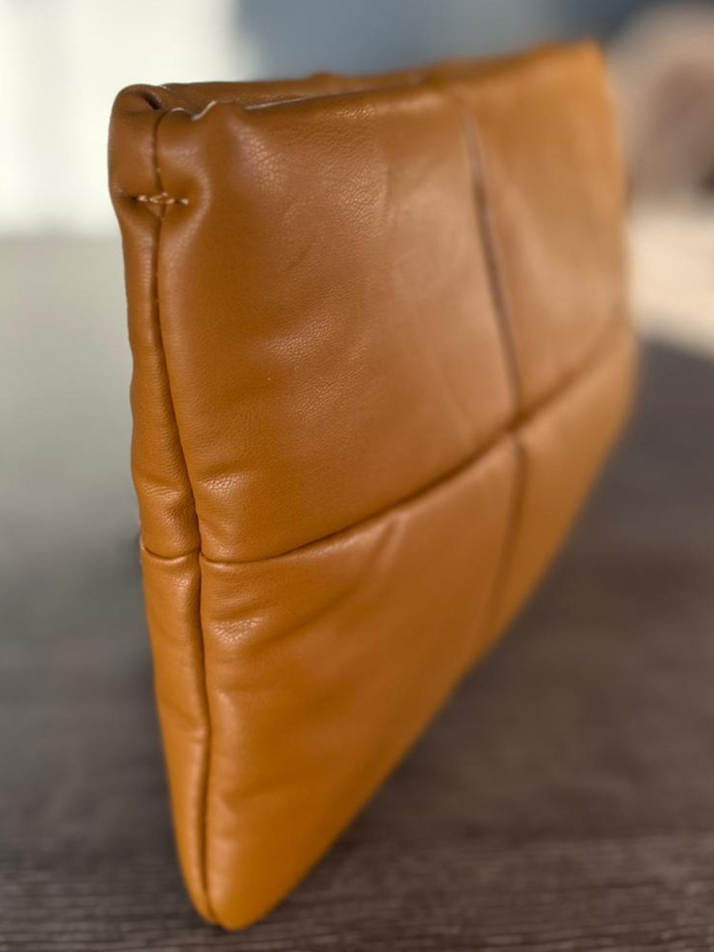 Tori - Faux Leather Soft Quilted Clutch Bag