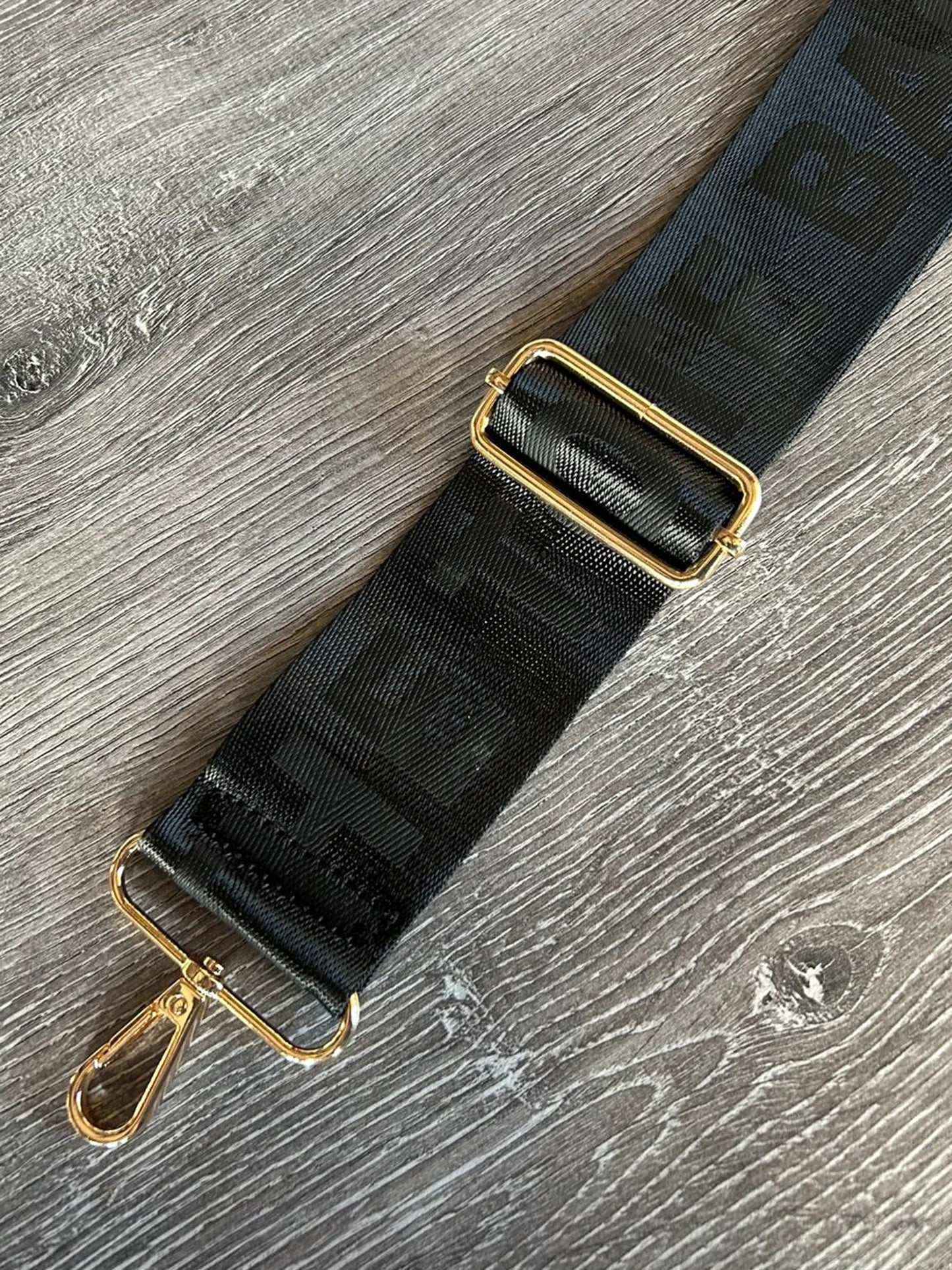 The Tote Bag - Black Long Fabric Strap