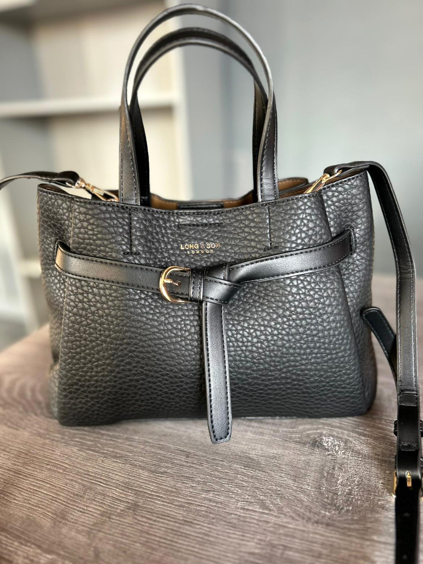 Victoria - Soft Faux Leather Buckle Handbag