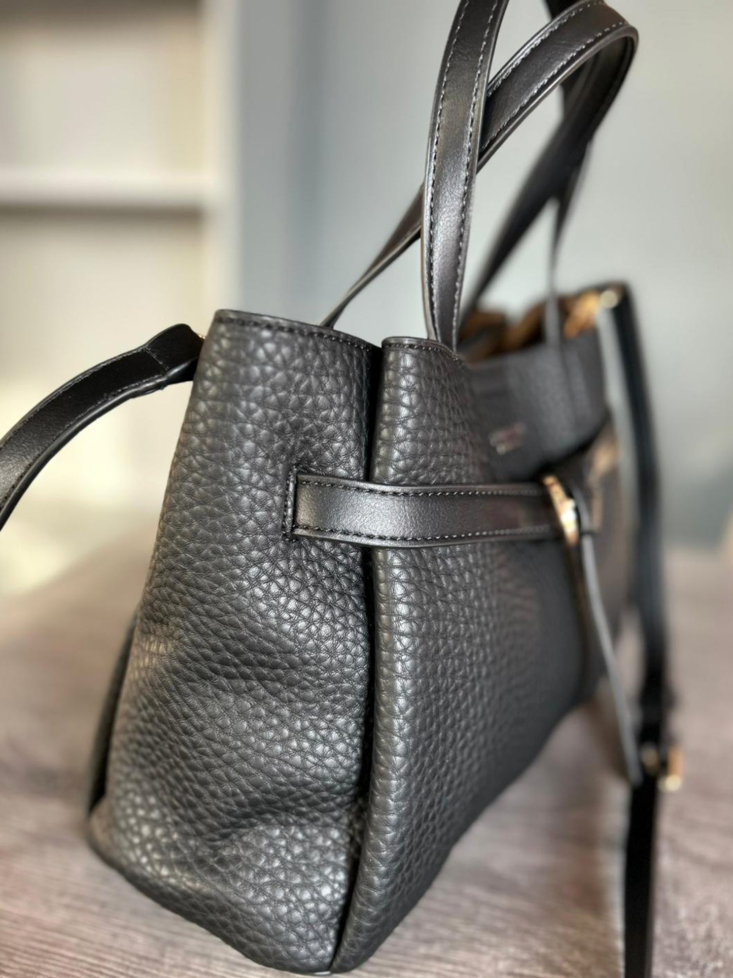 Victoria - Soft Faux Leather Buckle Handbag