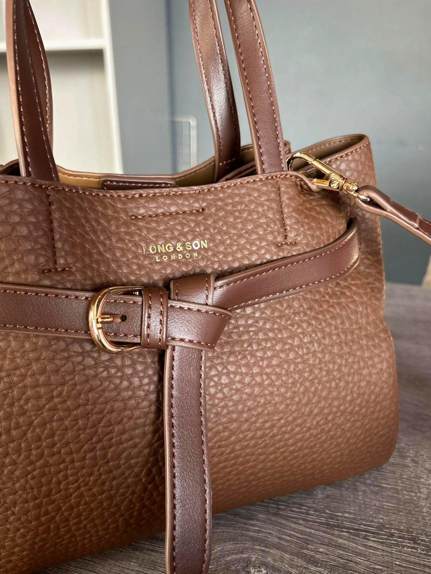 Victoria - Soft Faux Leather Buckle Handbag