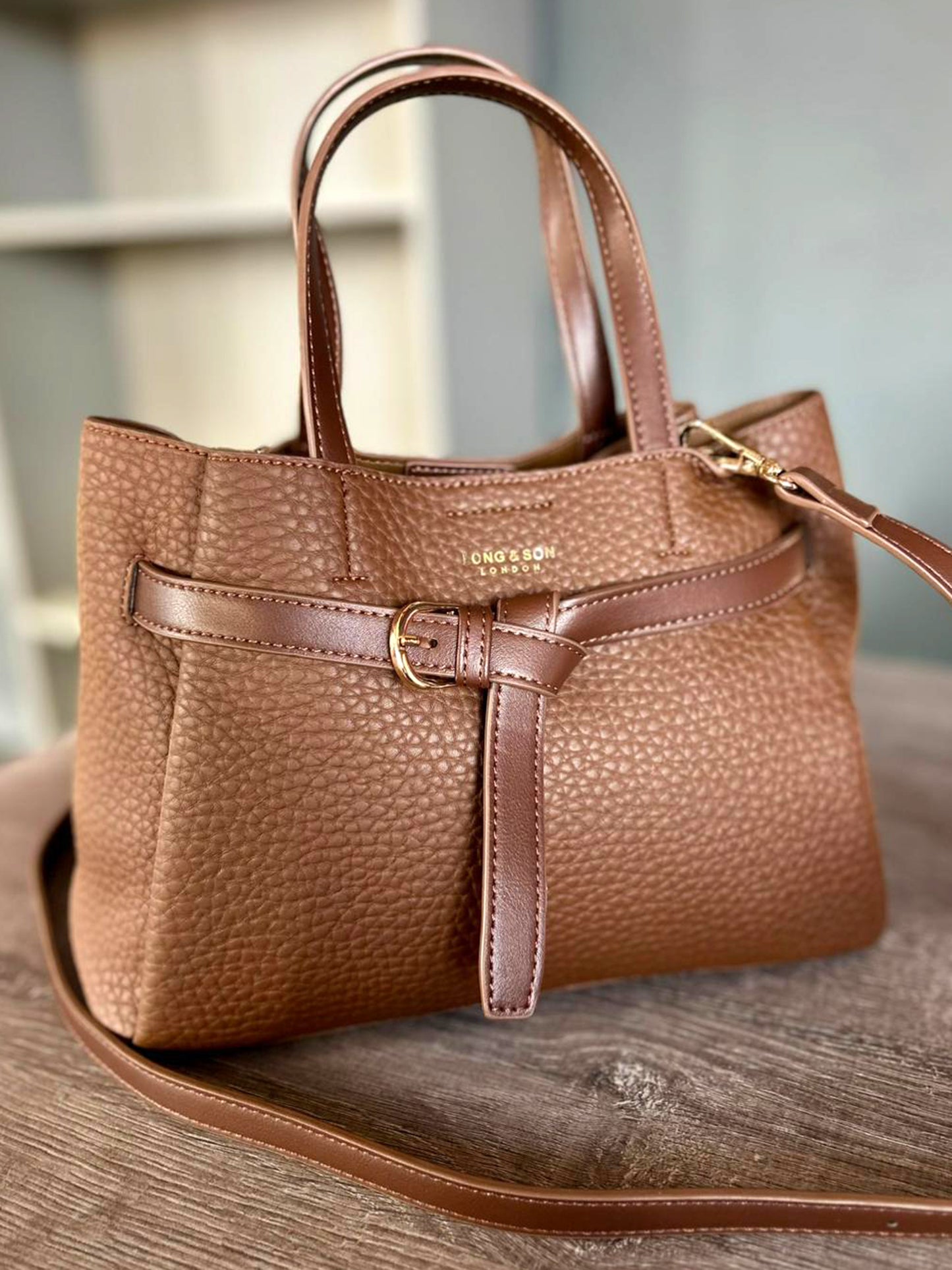 Victoria - Soft Faux Leather Buckle Handbag